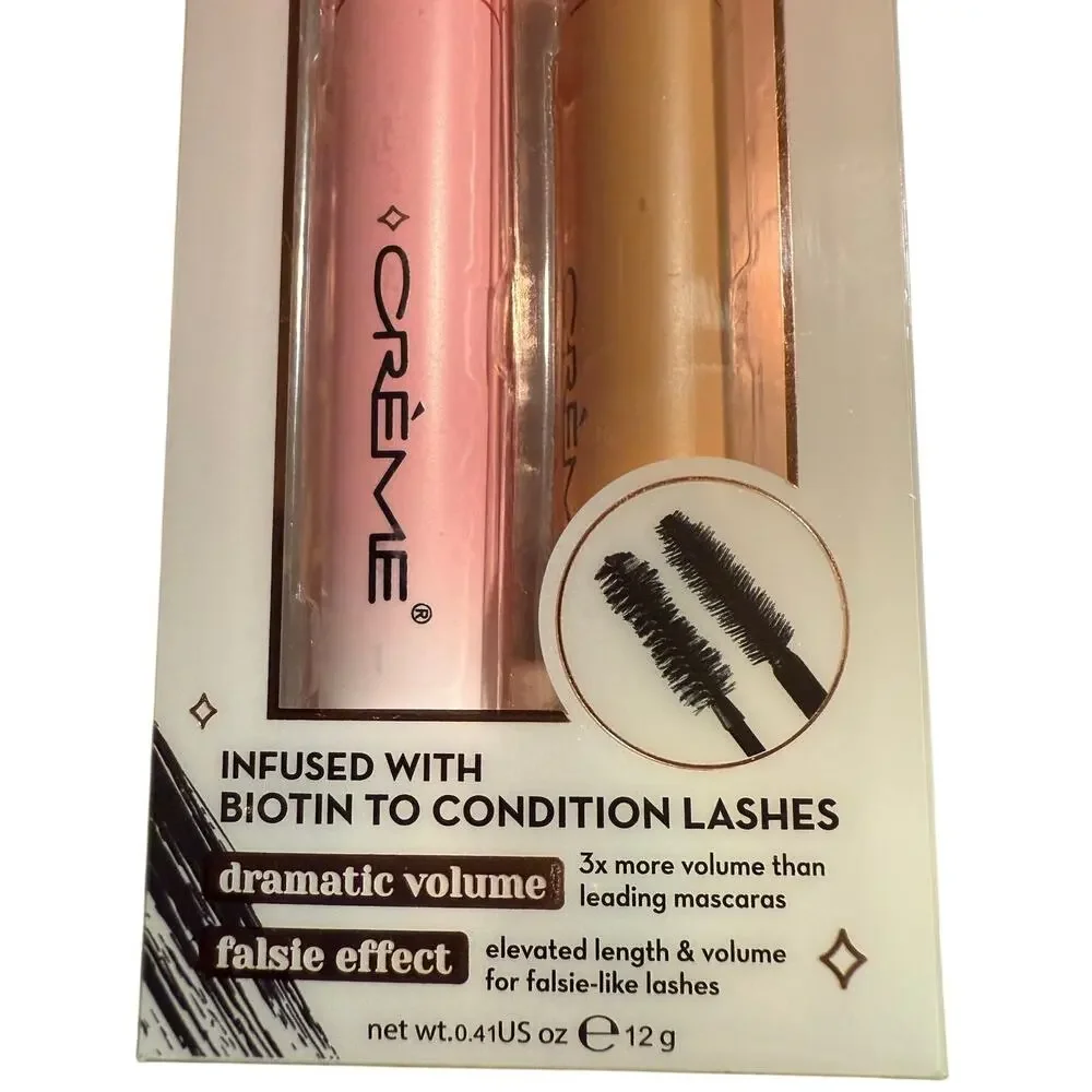 The Creme Shop 3D Mascara Dramatic Duo, Infused With Biotin, Volumizing, NWT